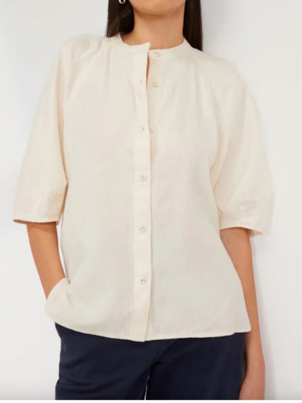 Everlane The Linen Puff Sleeve Shirt